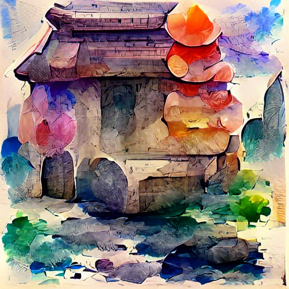 a stone temple _ trending on art station